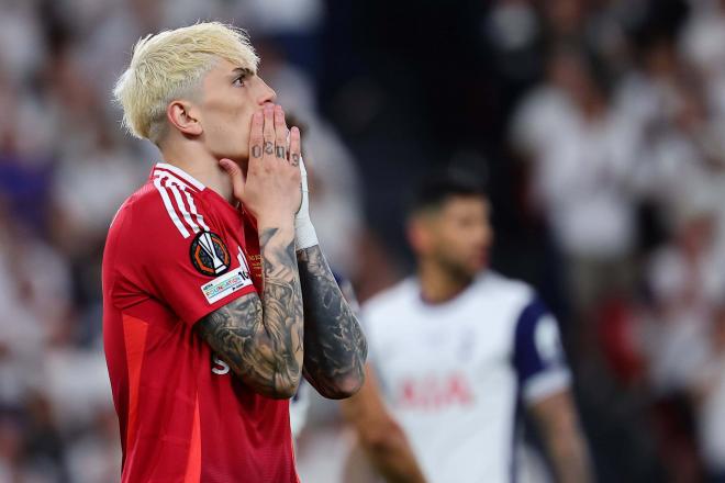 Alejandro Garnacho, en la final de la Europa League (Foto: Cordon Press).