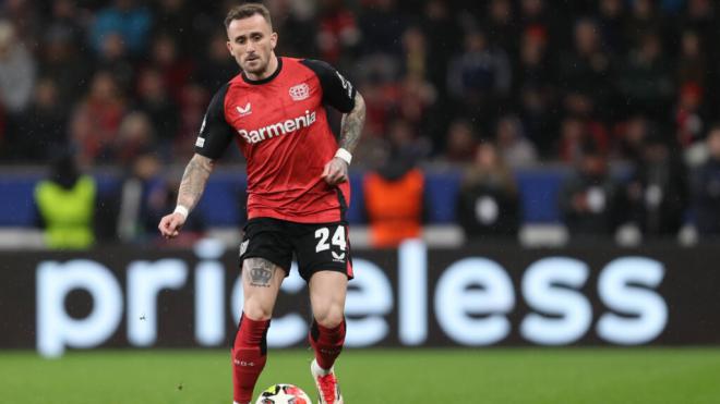 Aleix García, durante un partido con el Bayer Leverkusen (Foto: Cordon Press).
