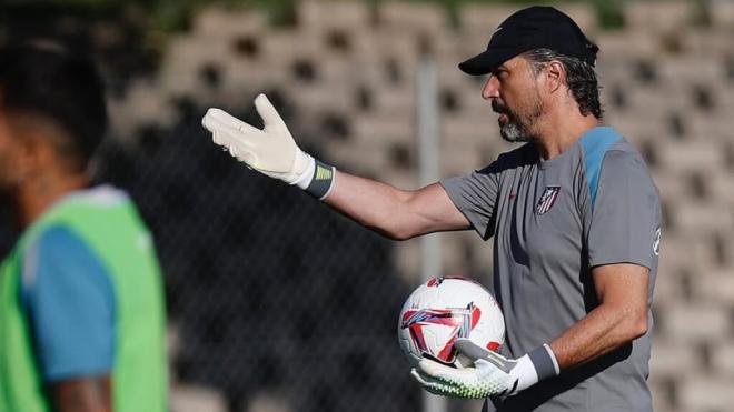 Pablo Vercellone, en un entrenamiento del Atlético de Madrid (Instagram)