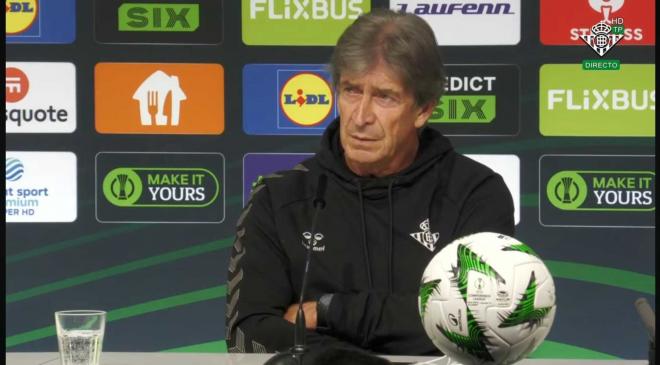 Manuel Pellegrini, en la rueda de prensa previa.