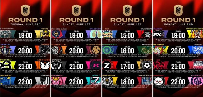 Todos los horarios de los tres días de la Ronda 1 en la cita mundialista.