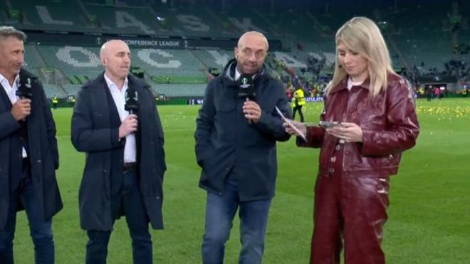 Ángel Cuéllar, tras el partido en Movistar.