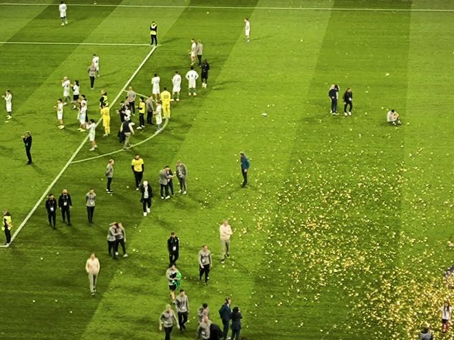 Manuel Pellegrini, solo después de la derrota.