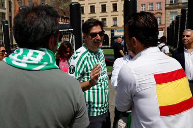 Ángel Haro, en la previa de la final de la Conference League (Foto: EFE).