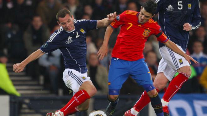 David Villa, con el '7', en la Selección Española (foto: Cordon Press).