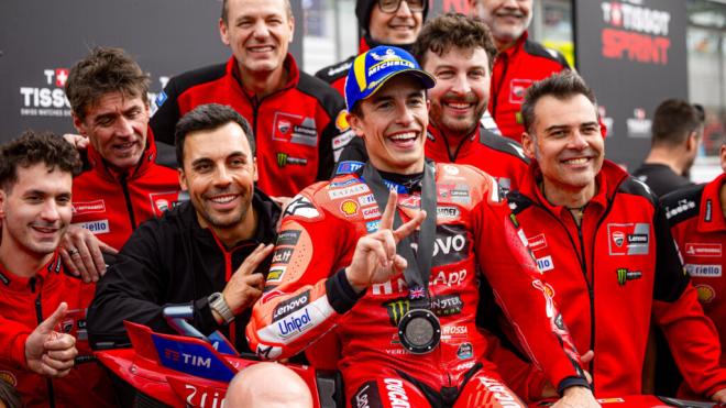 Marc Márquez, en el Gran Premio de Silverstone (Foto: Ducati).