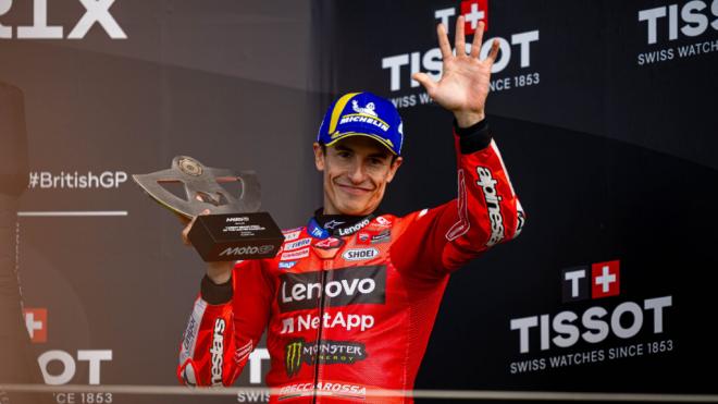 Marc Márquez, tras quedar tercero en el Gran Premio de Silverstone (Foto: Ducati).
