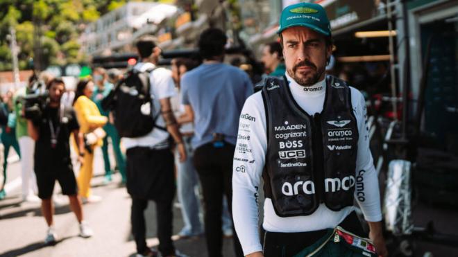 Fernando Alonso, en el Gran Premio de Mónaco (Foto: Aston Martin).
