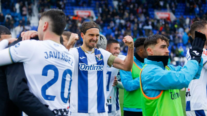 Sergio González celebra un triunfo pepinero. (Foto: CD Leganés)