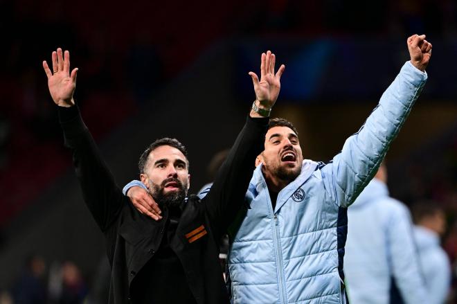 Dani Carvajal y Dani Ceballos celebrando la victoria ante el Atlético (Cordon Press)