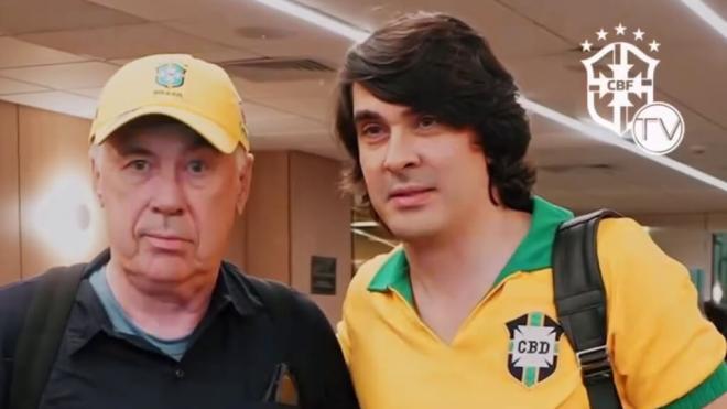 Carlo Ancelotti y Diego Fernandes (Instagram: @cbf_futebol)