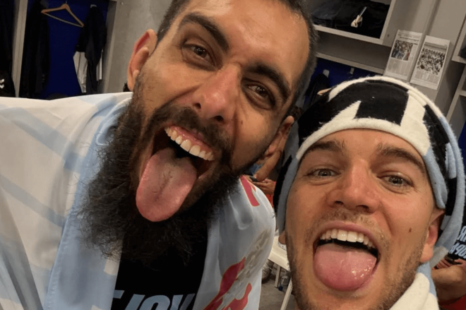 Borja Iglesias y Sergio Carreira (Foto: Instagram).