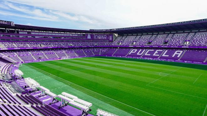 Estadio José Zorrilla vacío (Foto: Real Valladolid).
