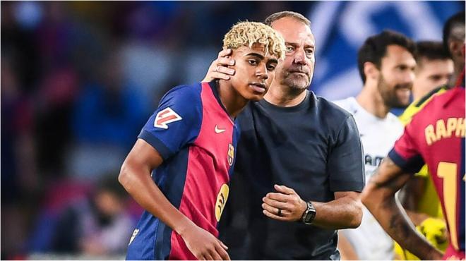 Hansi Flick ha elogiado varias veces a Lamine Yamal (Foto: Cordon Press).