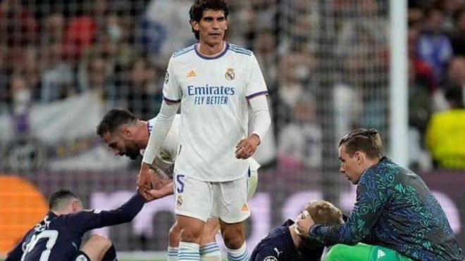 Jesús Vallejo en el partido ante el Manchester City (Foto: X)