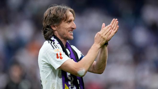 Luka Modric en su despedida del Real Madrid (Europa Press)