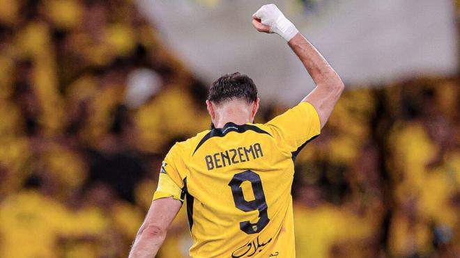 Karim Benzema en la final de la Copa del Rey de Arabia (Foto: X)