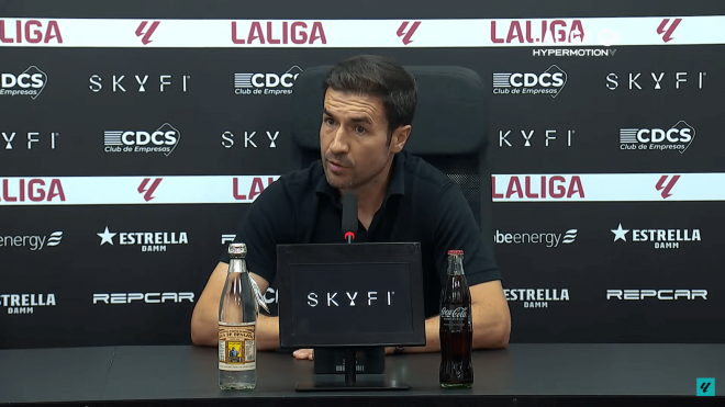 Gabi Fernández, en sala de prensa tras el Castellón-Real Zaragoza.