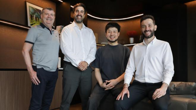 Ron Gourlay, Javier Solís,Kiat Lim y Carlos Corberán