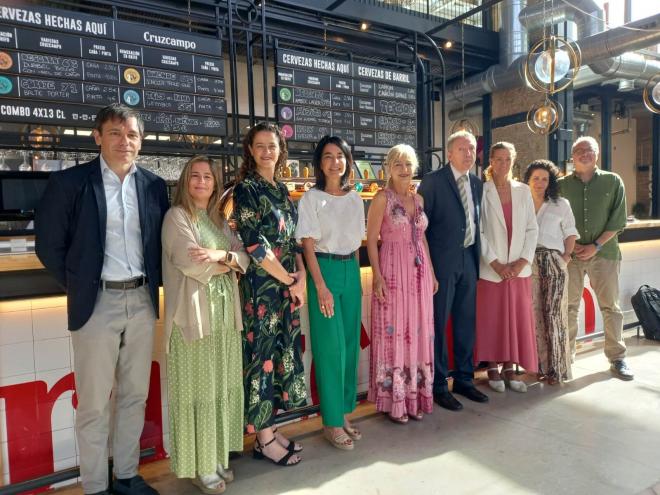 La consejera de la Junta, Patricia del Pozo, en la Fundación Cruzcampo.