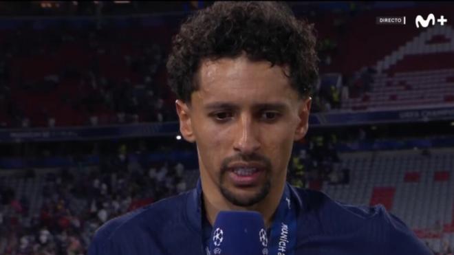 Marquinhos recordó con cariño a Kylian Mbappé (captura Movistar+).