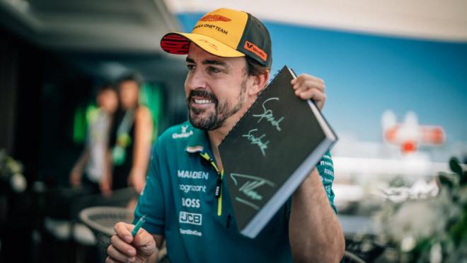 Fernando Alonso, durante el Gran Premio de España en Montmeló (Foto: Aston Martin).