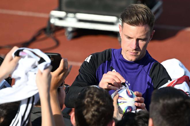 Ter Stegen entrenando con la selección alemana (Cordon Press)