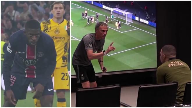 Dembélé y el discurso de Luis Enrique que no captó Mbappé (Movistar)