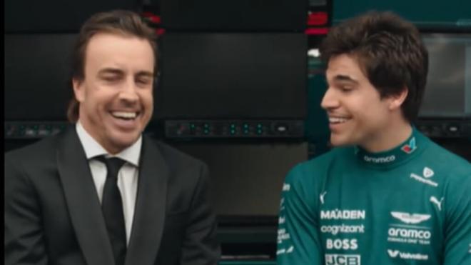 Fernando Alonso y Lance Stroll, en un vídeo de TikTok (Foto: Boss).