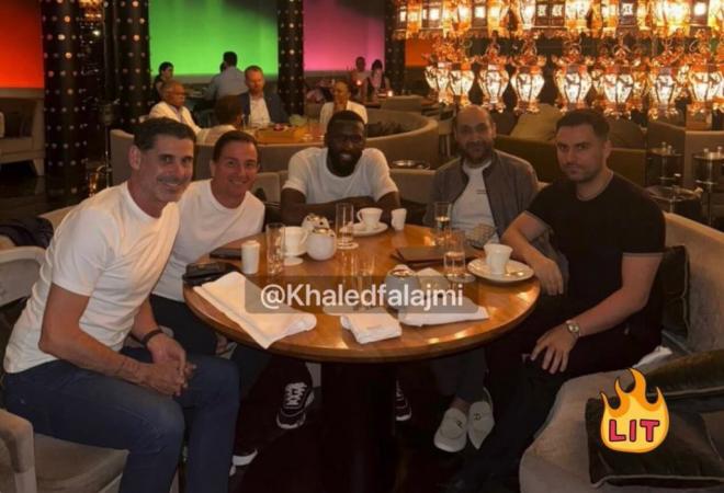 Antonio Rüdiger cenando con Fernando Hierro (Redes Sociales)