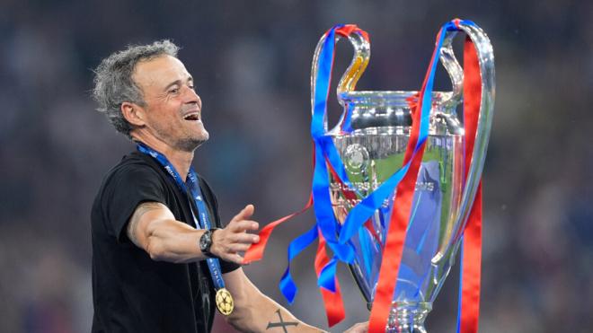 Luis Enrique con la UEFA Champions League (Fuente: Europa Press)