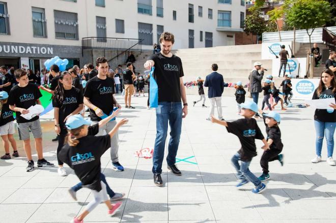 Pau Gasol, en un acto con su fundación.