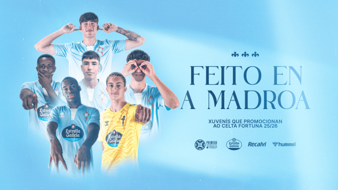 El Celta asciende a seis juveniles al Fortuna (Foto: RC Celta).