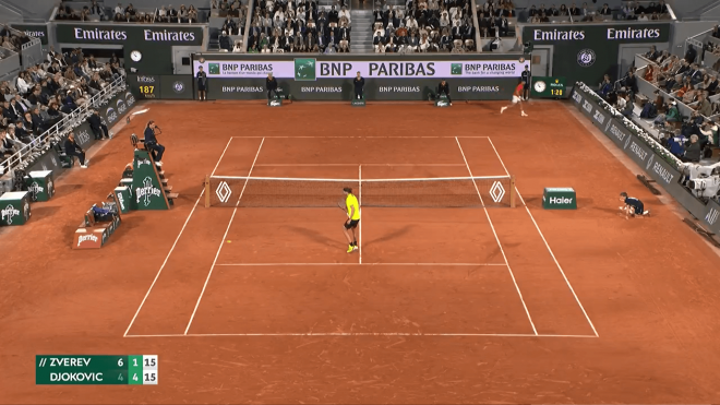 Punto de Djokovic en Roland Garros.