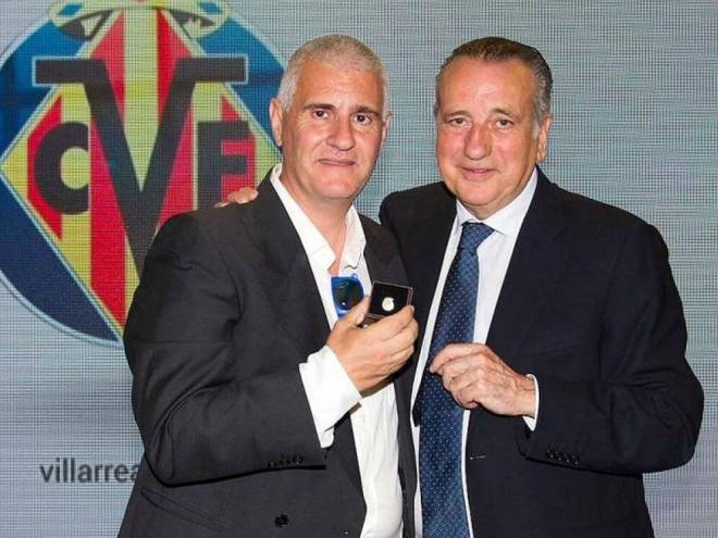 Antonio Cordón, junto a Fernando Roig, tras dejar el Villarreal (Foto: VCF).