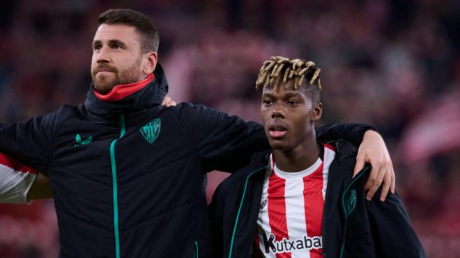 Unai Simón y Nico Williams en el Athletic Club (Cordon Press)