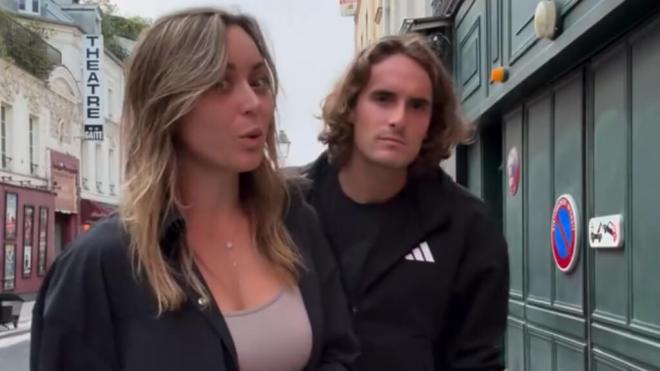 Paula Badosa y Stefanos Tsitsipas en un vídeo en redes (Foto: Instagram)