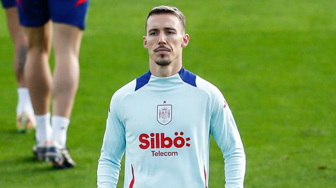 Álex Grimaldo, en un entrenamiento de la Selección Española (Europa Press)