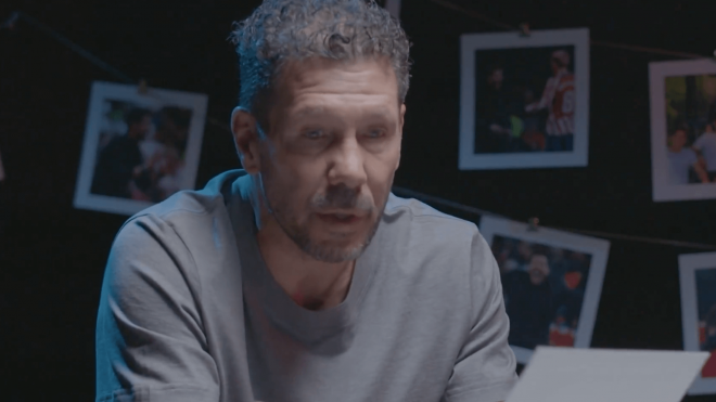 Simeone en un documental del Atlético (DAZN)