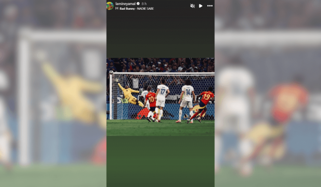 La storie de Lamine Yamal con mensaje a Francia (Foto: Instagram)