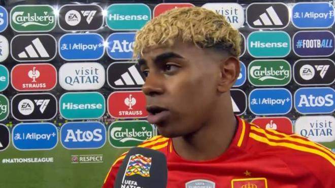 Lamine Yamal, en el post del España-Francia (Captura de 'La 1')