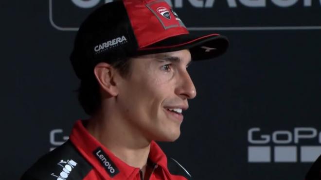 Marc Márquez, durante la rueda de prensa previa al GP de Aragón (Foto: MotoGP).