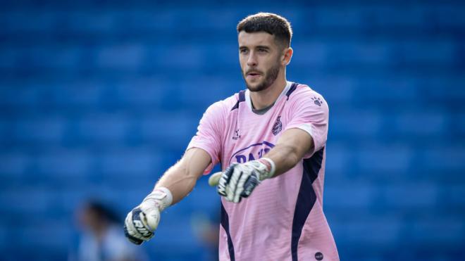 Joan García en un partido con el Espanyol (Cordon Press)