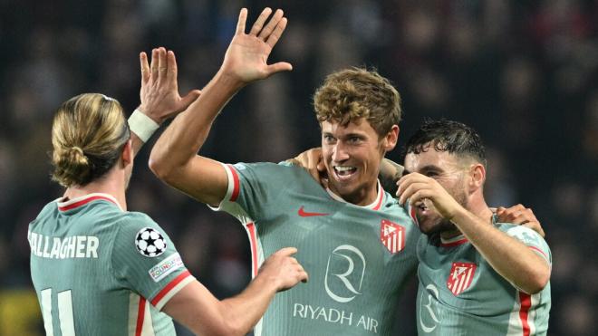 Marcos Llorente, Gallagher y Javi Galán (Fuente: Europa Press)