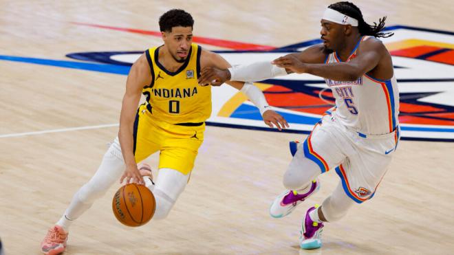Haliburton en el partido contra Oklahoma City Thunder (Fuente: Cordon Press)