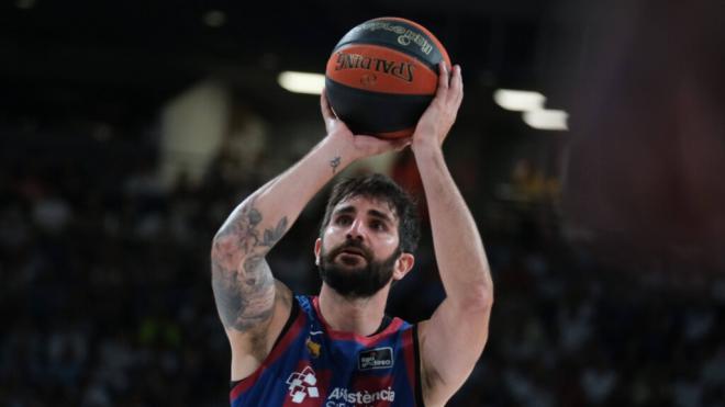 Ricky Rubio durante un partido del Barcelona (Fuente: Cordon Press)