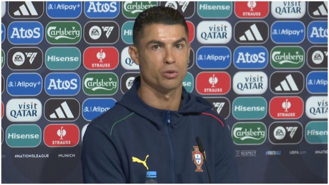 Cristiano Ronaldo, en rueda de prensa.