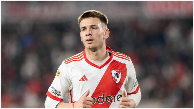 Franco Mastantuono, jugador del River Plate. (Foto: Cordon Press)