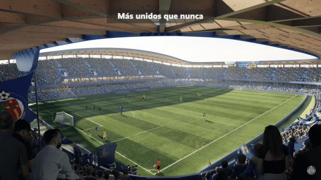 Proyección del nuevo estadio del Getafe.