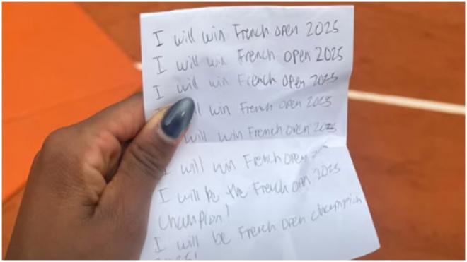 El ritual de Coco Gauff para ganar el Ronald Garros 2025. (Foto: @cocogauff)